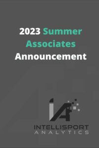 2023 Summer Associates Announcement - IntelliSport Analytics